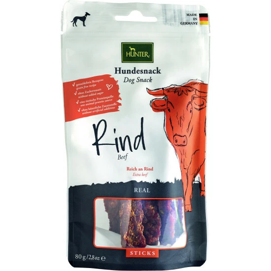 HUNTER Hundesnack »Kaustick«, 12 Stück, Je 80, Rind 4 HUNTER Hundesnack »Kaustick«, 12 Stück, Je 80, Rind – Bild 2