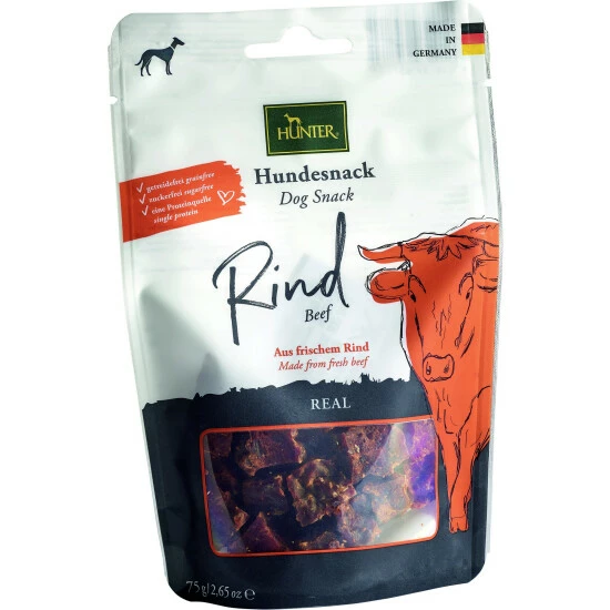 HUNTER Hundesnack »Nature«, 12 Stück, Je 75, Rind 4 HUNTER Hundesnack »Nature«, 12 Stück, Je 75, Rind – Bild 2