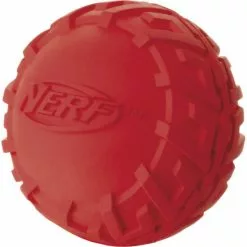 NERF DOG Spielball, Profil Ball Mit Quitscher, Rot/blau/gelb, Gr. M, Für Hunde