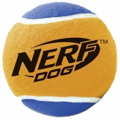 NERF DOG Spielball, Tennisbälle Mit Quietscher, Orange/blaugelb, Gr. XS, Für Hunde -Günstiges Tierbedarf Geschäft unnamed file 14796