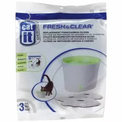 CATIT Ersatzreinigungsfilter, Für Trinkbrunnen, Weiß, 3 L