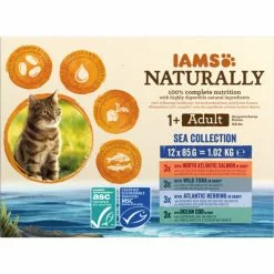 IAMS Katzen-Nassfutter »Naturally«, 12 Stück, Je 85 G