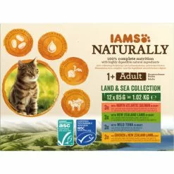 IAMS Katzen-Nassfutter »Naturally«, 12 Stück, Je 85 G