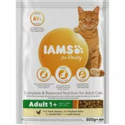 IAMS Katzentrockenfutter, 0,8 Kg, Huhn