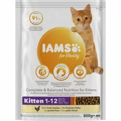 IAMS Katzentrockenfutter, 0,8 Kg, Huhn