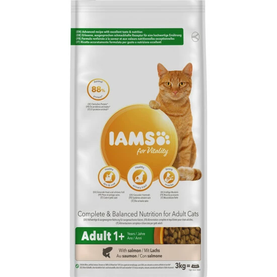 IAMS Katzentrockenfutter, 3 Kg, Lachs 3 IAMS Katzentrockenfutter, 3 Kg, Lachs