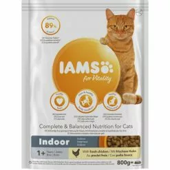IAMS Katzentrockenfutter, 0,8 Kg, Huhn
