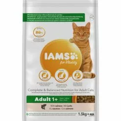 IAMS Katzentrockenfutter, 1,5 Kg, Lachs