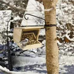 WINDHAGER Vogelfuttersilo, Holz, Braun
