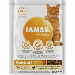 IAMS Katzentrockenfutter, 0,8 Kg, Huhn