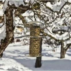 WINDHAGER Vogelfuttersilo, Edelstahl, Silberfarben
