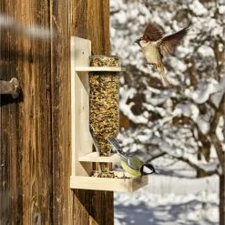 WINDHAGER Vogelfuttersilo, Holz, Braun