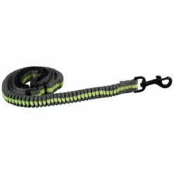 TRIXIE Hundeleine, Dog Activity Joggingleine, 1,33-1,80 M/20 Mm, Polyester, Grau | Grün