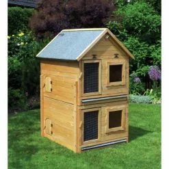 PROMADINO Kleintierstall »Maxi«, BxHxT: 99 X 140 X 82 Cm, Honigbraun