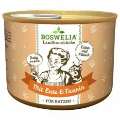 BOSWELIA Katzen-Nassfutter »Landhausküche«, 6 Stück, Je 200, Ente