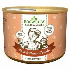 BOSWELIA Katzen-Nassfutter »Landhausküche«, 6 Stück, Je 200, Rind/Herz