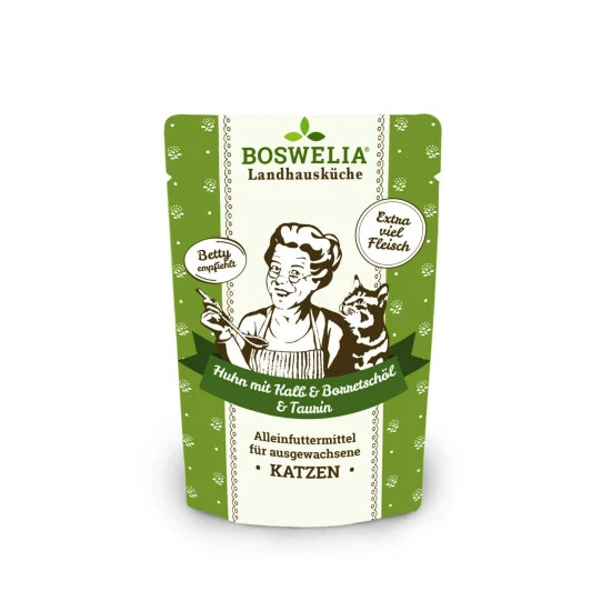 BOSWELIA Katzen-Nassfutter »Landhausküche«, 12 Stück, Je 100, Huhn/Kalb 3 BOSWELIA Katzen-Nassfutter »Landhausküche«, 12 Stück, Je 100, Huhn/Kalb