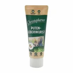 CHRISTOPHERUS Hundesnack »Putenleberwurst«, Die Zarte Delikatesse Aus Der 75 G Tube