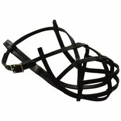 Maulkorb Für Hunde, Größe: 4, Rindsleder, Schwarz -Günstiges Tierbedarf Geschäft unnamed file 15899