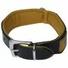 Hundehalsband, Größe: 55 Cm, Rindsleder, Gruen/cognacfarben -Günstiges Tierbedarf Geschäft unnamed file 15959
