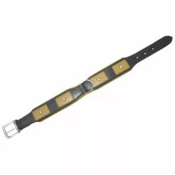 Hundehalsband, Größe: 55 Cm, Rindsleder, Gruen/cognacfarben -Günstiges Tierbedarf Geschäft unnamed file 15962