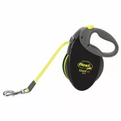 Flexi Hundeleine, Giant, M, Kunststoff | Metall, Schwarz | Neongelb