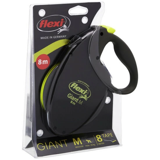 Flexi Hundeleine, Giant, M, Kunststoff | Metall, Schwarz | Neongelb 5 Flexi Hundeleine, Giant, M, Kunststoff | Metall, Schwarz | Neongelb – Bild 3