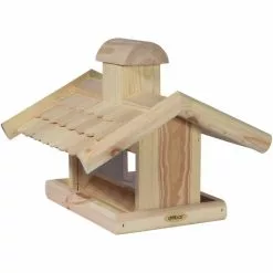 DOBAR Vogelfutterhaus, Für Vögel, Kiefernholz/Kunststoff, Natur/Holzfarben -Günstiges Tierbedarf Geschäft unnamed file 16055