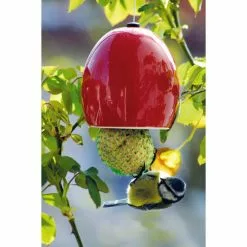 LUXUS-VOGELHAUS Futterspender, Für Wildvögel, Keramik/Edelstahl, Rot/grün/blau -Günstiges Tierbedarf Geschäft unnamed file 16082