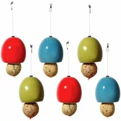 LUXUS-VOGELHAUS Futterspender, Für Wildvögel, Keramik/Edelstahl, Rot/grün/blau -Günstiges Tierbedarf Geschäft unnamed file 16084