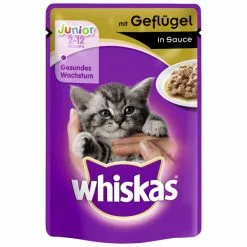 WHISKAS Katzen Nassfutter »in Sauce«, 24 Beutel à 100 G