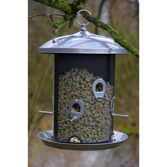 DOBAR Futterspender »mit 2 Kammern«, Metall/Acrylglas, Silberfarben, Zum Aufhängen 4 DOBAR Futterspender »mit 2 Kammern«, Metall/Acrylglas, Silberfarben, Zum Aufhängen – Bild 2