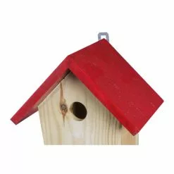 SIENA GARDEN Vogelhaus »Nesting Box Nature Line«, Kiefernholz, Natur/rot -Günstiges Tierbedarf Geschäft unnamed file 16202
