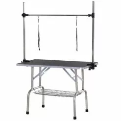 PawHut Trimmtisch, Schwarz/weiss, BxHxL: 170 X 107 X 107 Cm