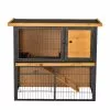 PawHut Hasenkäfig, BxHxT: 45 X 81 X 89,5 Cm, Tannenholz -Günstiges Tierbedarf Geschäft unnamed file 16284