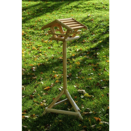 DOBAR Vogelfutterhaus, Holz, Braun, Für Wildvögel 4 DOBAR Vogelfutterhaus, Holz, Braun, Für Wildvögel – Bild 2