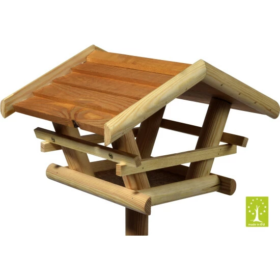 DOBAR Vogelfutterhaus, Holz, Braun, Für Wildvögel 5 DOBAR Vogelfutterhaus, Holz, Braun, Für Wildvögel – Bild 3