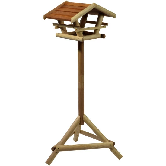 DOBAR Vogelfutterhaus, Holz, Braun, Für Wildvögel 6 DOBAR Vogelfutterhaus, Holz, Braun, Für Wildvögel – Bild 4