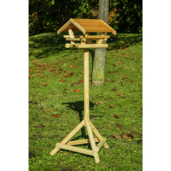 DOBAR Vogelfutterhaus, Holz, Braun, Für Wildvögel 7 DOBAR Vogelfutterhaus, Holz, Braun, Für Wildvögel – Bild 5