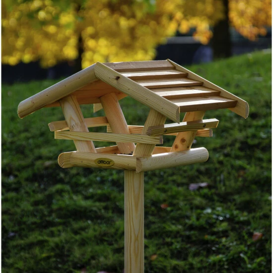 DOBAR Vogelfutterhaus, Holz, Braun, Für Wildvögel 8 DOBAR Vogelfutterhaus, Holz, Braun, Für Wildvögel – Bild 6