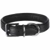 TRIXIE Halsband, Active Comfort, L: 47–54 Cm/35 Mm, Leder, Schwarz