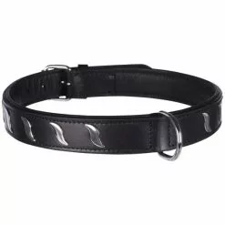 TRIXIE Halsband, Active, L–XL: 57–66 Cm/30 Mm, Leder, Schwarz
