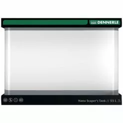 DENNERLE Aquarium, Nano Scaper's Tank, 55l, Abdeckscheibe Inkl. Haltern, Wärmeisolierende Sicherheits-Unterlage