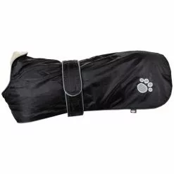 TRIXIE Hundemantel, Für Hunde, Schwarz, Mit Verstellbaren Bauchgurt