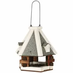 Vogelfutterhaus, BxHxT: 36 X 35 X 36 Cm, Weiß/braun