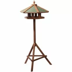 DOBAR Vogelhaus »Panorama«, Für Wildvögel, Kiefernholz/Bitumen, Braun/grün