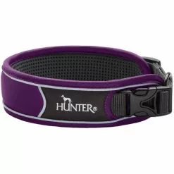 HUNTER Halsung, Gr. M, Violett/grau -Günstiges Tierbedarf Geschäft unnamed file 2544