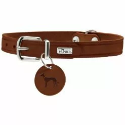 HUNTER Halsband, Gr. M, Cognacfarben -Günstiges Tierbedarf Geschäft unnamed file 2654