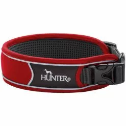 HUNTER Halsung, Gr. M, Rot/grau -Günstiges Tierbedarf Geschäft unnamed file 2748