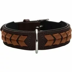 HUNTER Halsband »El Paso«, Gr. S-M, Dunkelbraun/schwarz -Günstiges Tierbedarf Geschäft unnamed file 2816